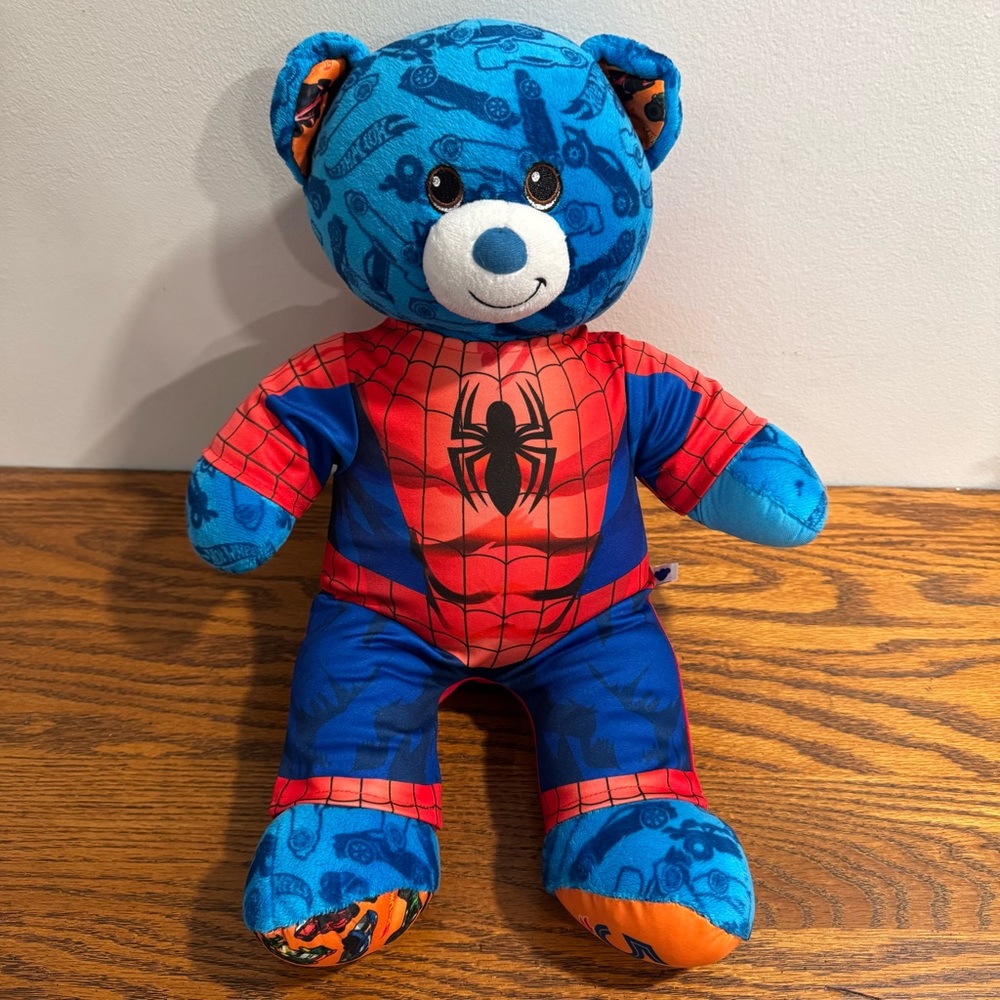 Build A Bear BAB Hot Wheels 50 Years Special Edition 18" Plush Spiderman Outfit